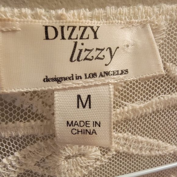 Dizzy Lizzy Embroidered Mesh Lace Kimono Size Medium - Picture 3 of 6